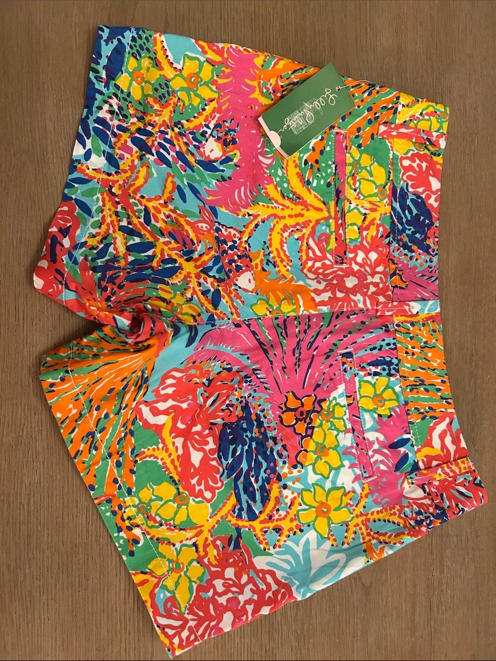 Callahan Shorts Vibrant Tropical Print Cotton Shorts - Multicolor - Picture 2 of 3